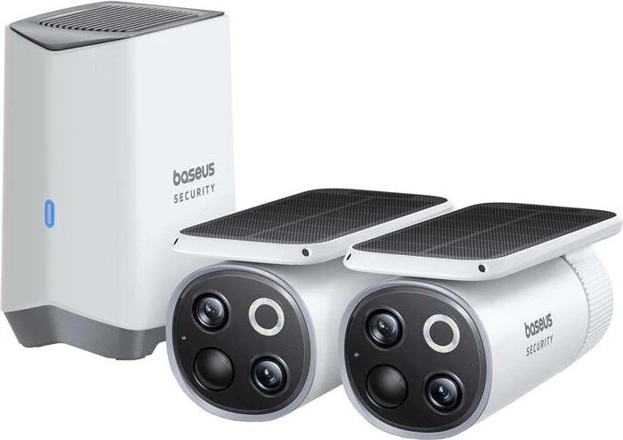 Set kamerash sigurie Baseus S1 Pro 3K Dual, IP, Wi-Fi, 16GB, bardhë, 2 copë