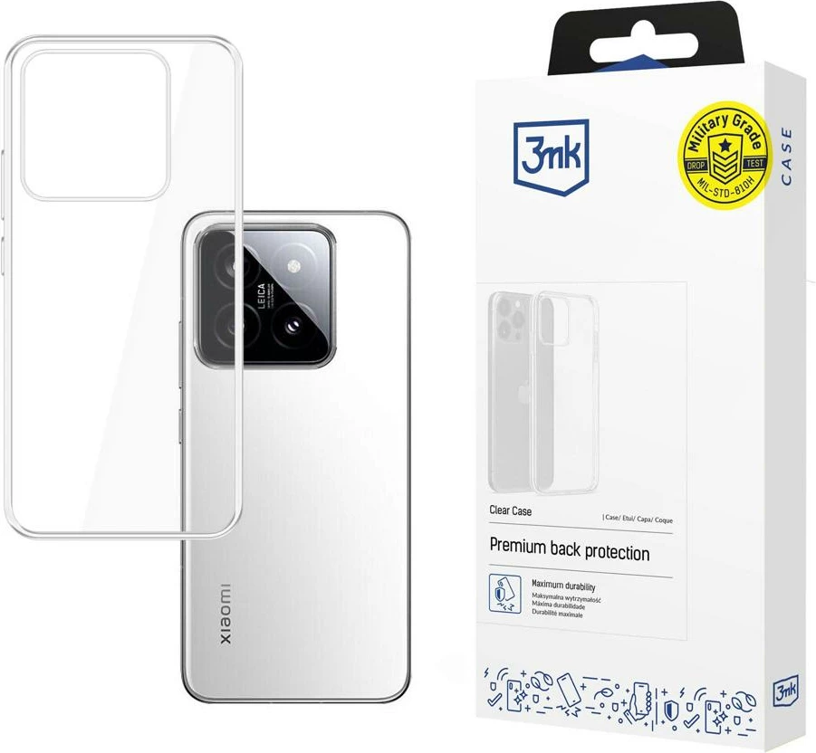 Mbështjellës 3mk Clear Case për Xiaomi 14 Pro, Transparent