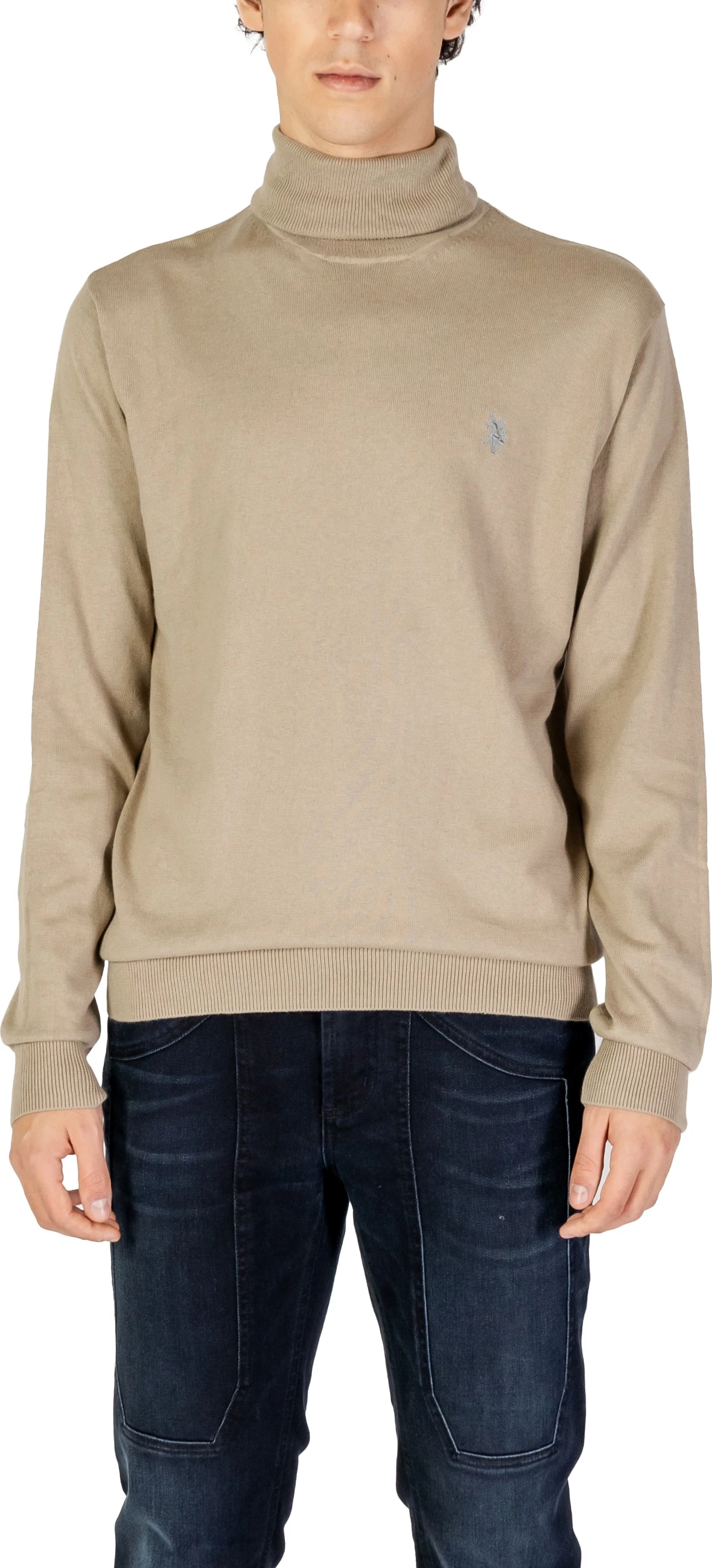 Xhemper me golf për meshkuj U.S. Polo Assn. US40 173008, bezhë e çelët