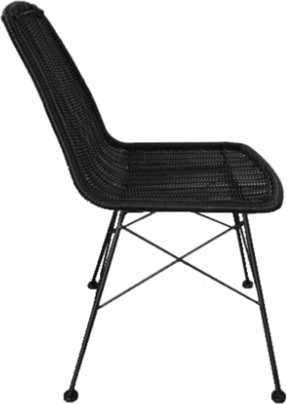 Karrige Denmark, e zezë, 44x57x81cm