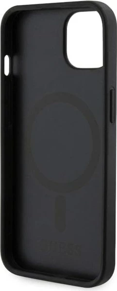 Mbështjellës Guess GUHMP14MHGCFSEK për iPhone 14 Plus 6.7", G Cube Stripes MagSafe, i zi