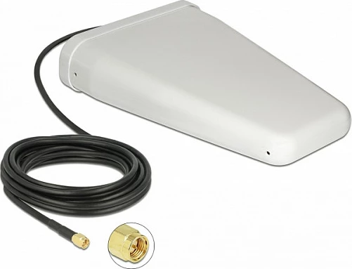Antena LTE DeLOCK, SMA, 7–9 dBi, kabllo RG-58 5 m, e jashtme, e bardhë