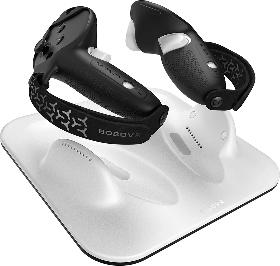 Set karikimi kontrollorësh BoboVR CD3, wireless magnetik, për Meta Quest 3/3S, me doreza dhe bateri, e bardhë