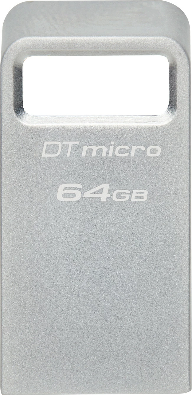 USB Kingston DataTraveler 64GB Micro 200MB/s Metal USB 3.2 Gen 1, Argjendtë