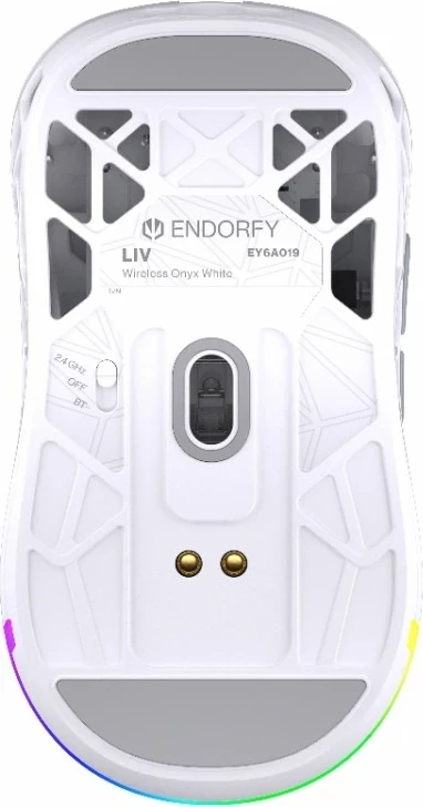 Maus wireless Endorfy LIV Onyx, RGB, i bardhë