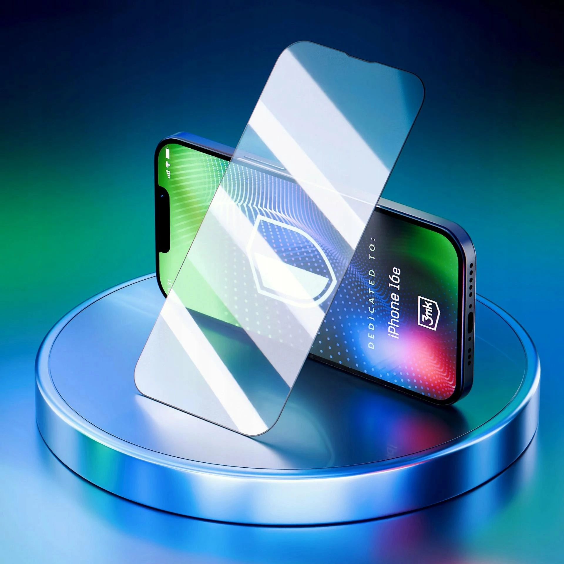 Xham i kalitur mbrojtës për ekran 3MK HARDY® Ultra Glass™ për Apple iPhone 16E, 9H, me aplikator (set)