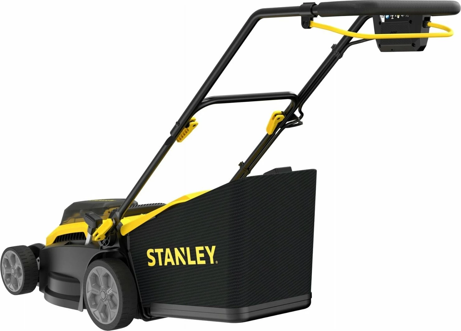 Kositëse bari me bateri Stanley SCMWP3701M2 37 cm 36V (2x18V) 2x4Ah, verdhë/zezë, set me 2 bateri + 2 karikues