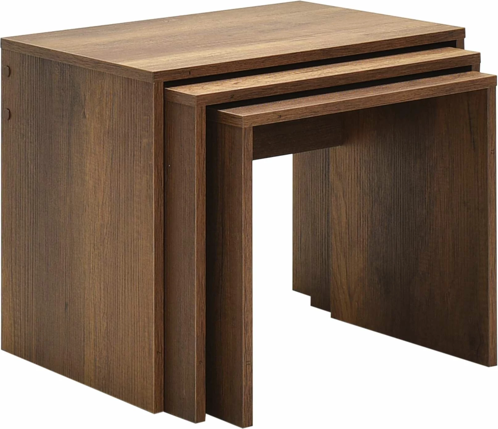 Set tavolinash ndihmëse, 3 copë, ngjyrë arre, Hanah Home Triple