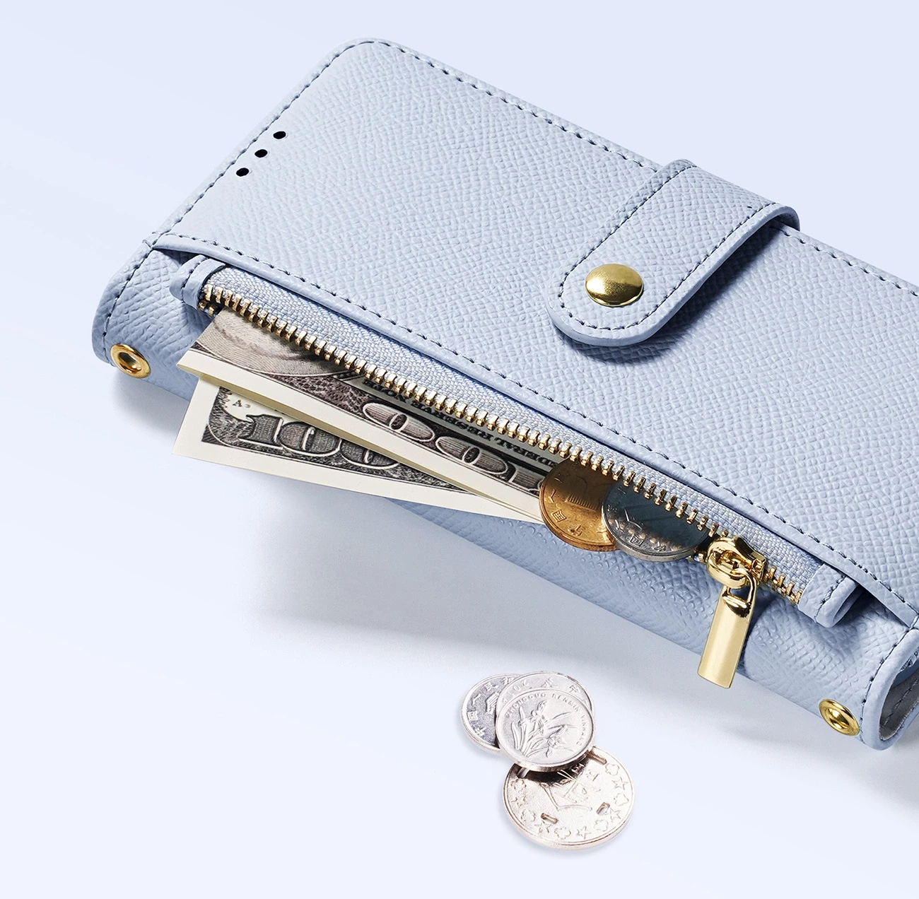 Mbështjellës Dux Ducis Lawa për iPhone 15 Pro Max, lëkurë, kaltër