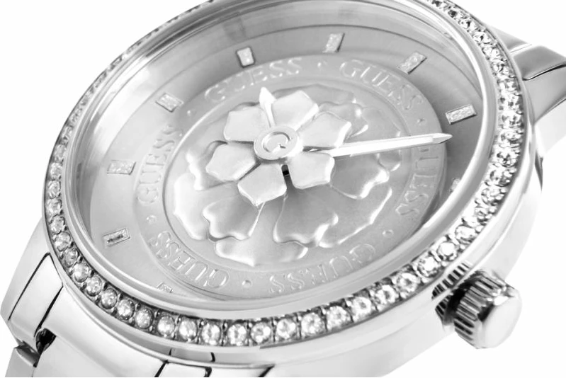 Orë dore Guess për femra, argjendtë