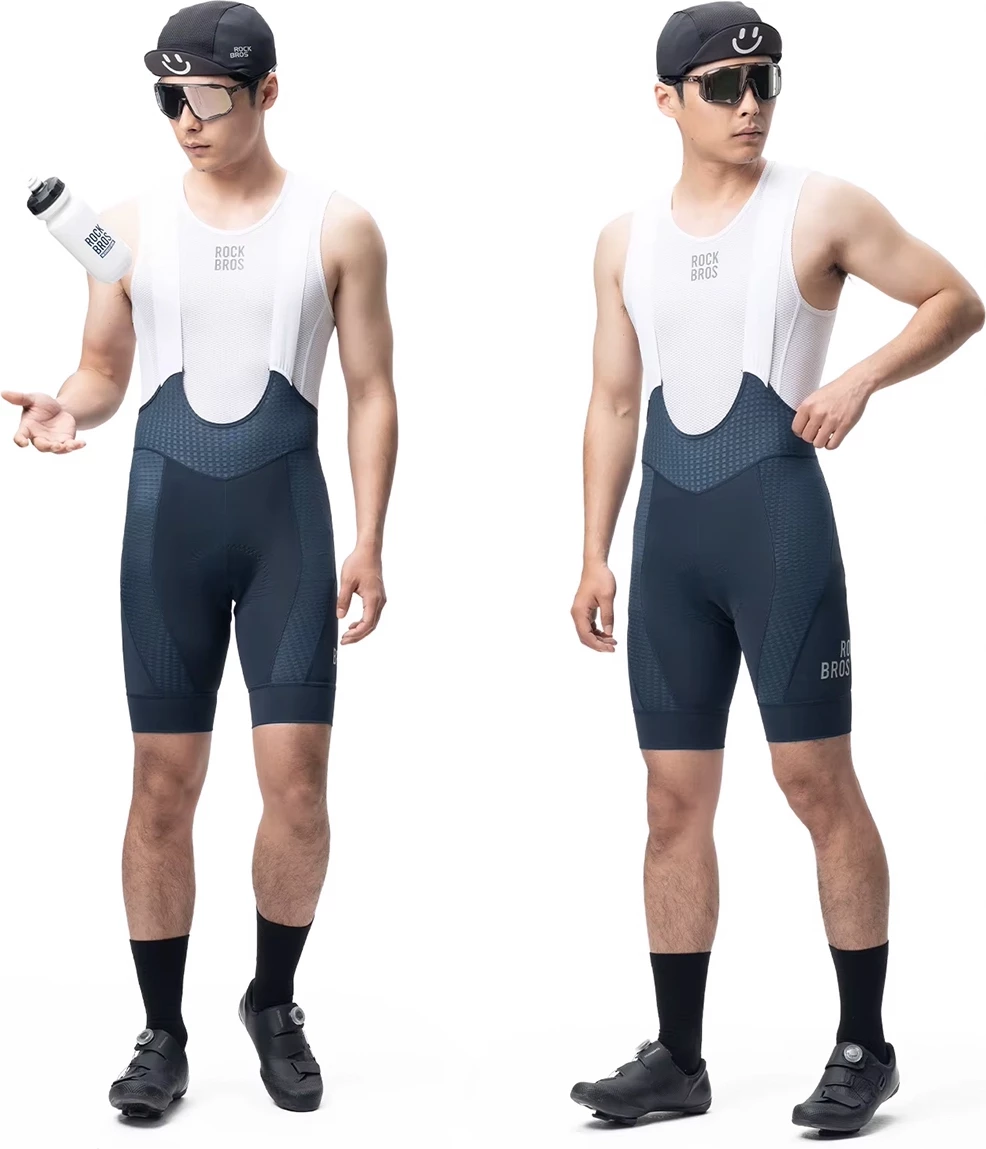 Pantallona bib çiklizmi Rockbros YDDK009, madhësi L, me jastëk, blu e errët
