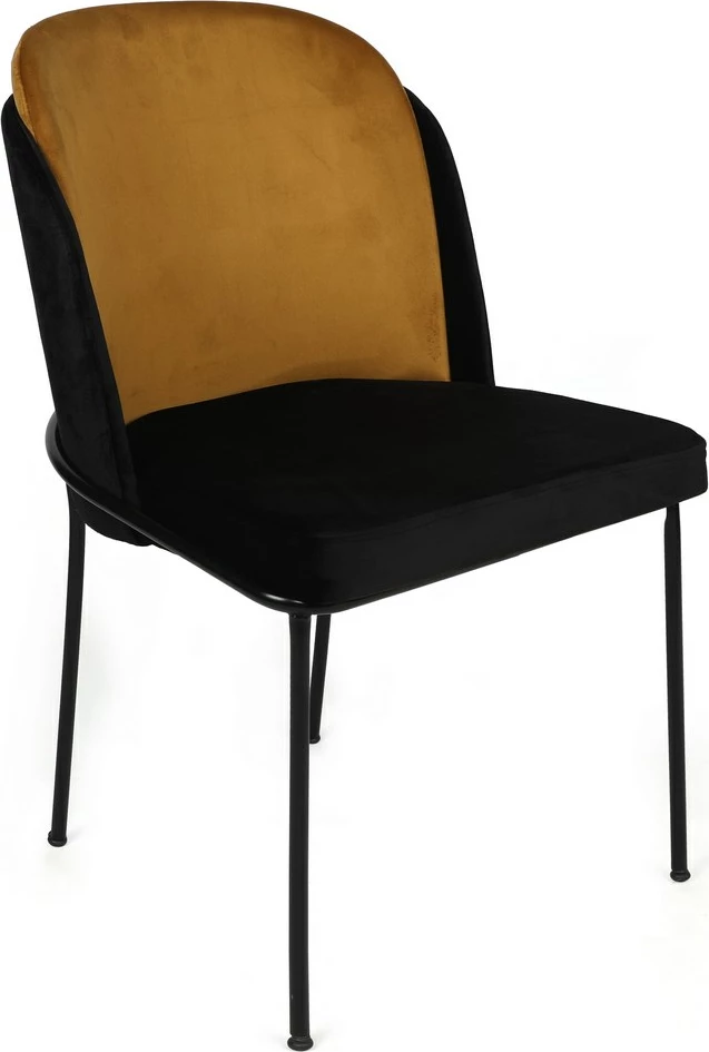 Set karrigash (4 copë), Hanah Home, Dore-142 V4, ngjyrë mustard dhe e zezë