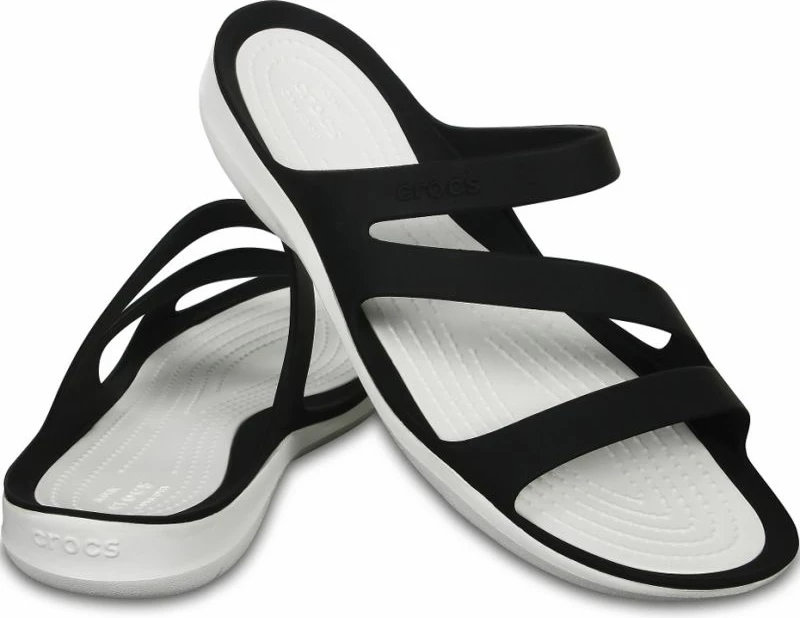 Sandalet për femra Crocs, të zeza dhe të bardha [Madhësia: 36 - 37]