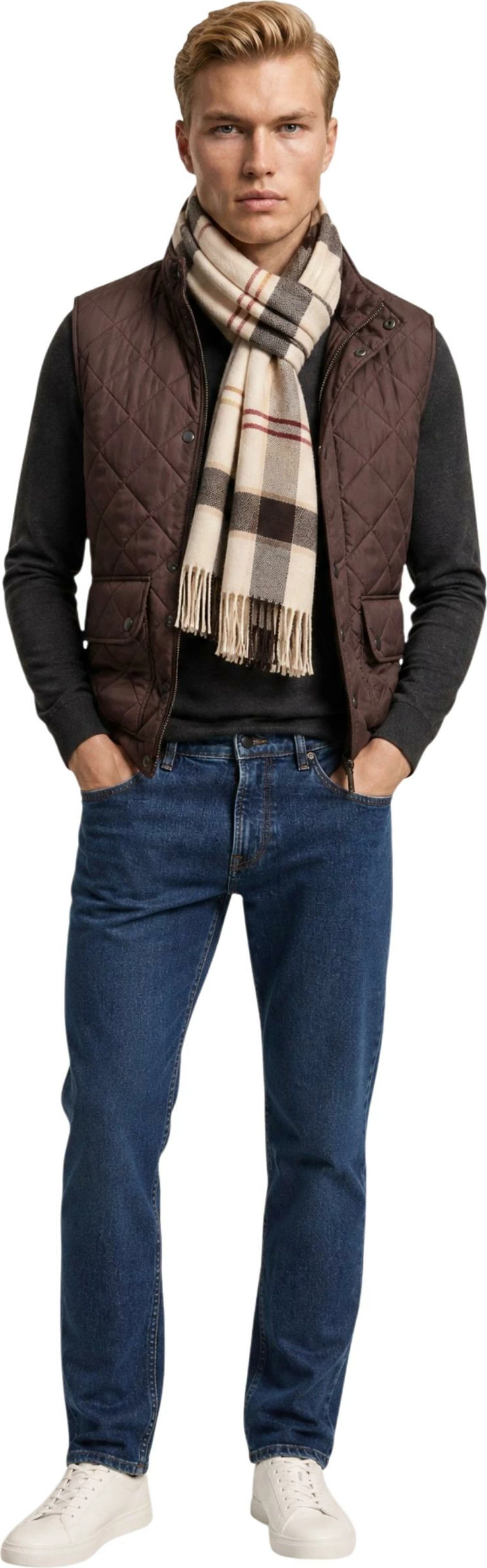 Shall për femra Barbour Harriet Tartan 262MLSC0494, krem