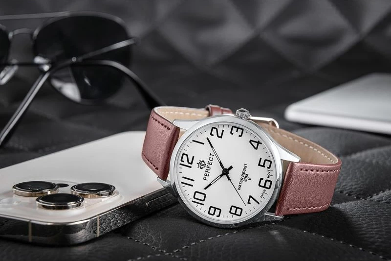 Orë dore meshkuj PERFECT GXB452-02, kafe