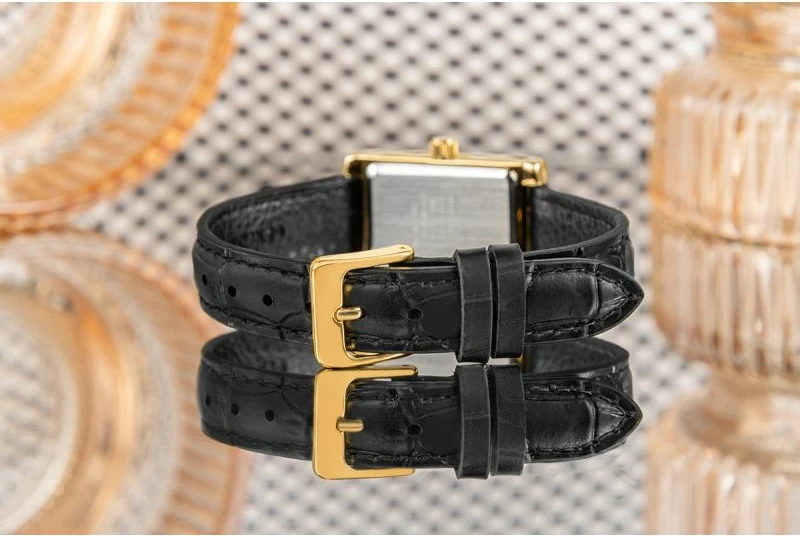 Orë dore femra Casio LTP-1234PGL-7A2EF, e zezë