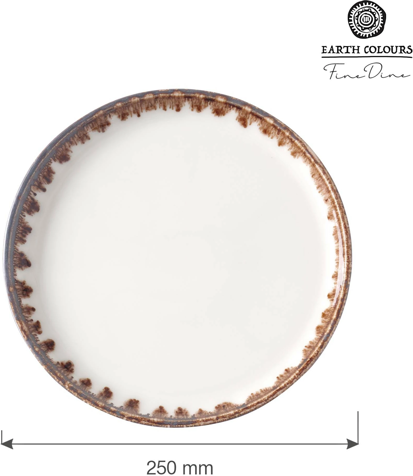 Tas coupe Fine Dine Vanilla 250 mm, krem, set 6 copë