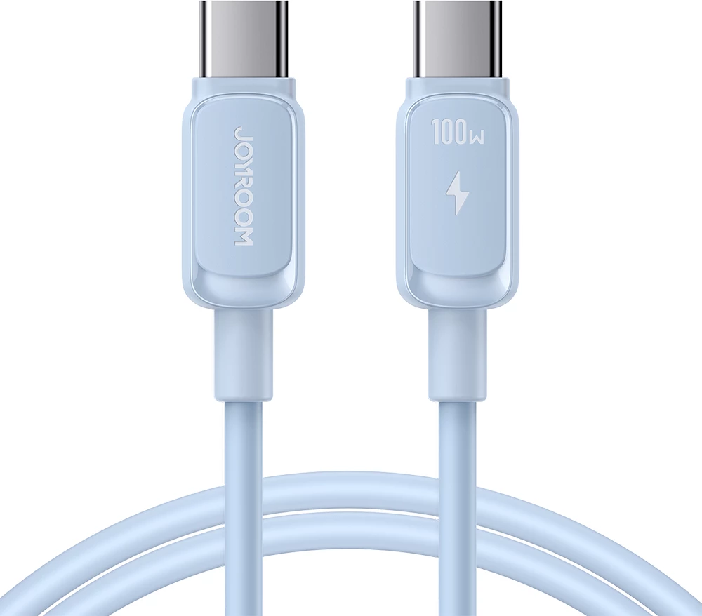 Kabllo USB-C në USB-C Joyroom Multi-Color Series A14, 1.2m, 100W, Kaltër
