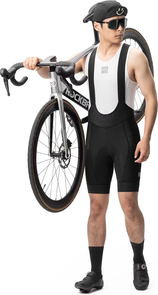 Brekë çiklizmi me bretela Rockbros YDDK009, me jastëk, madhësi L, set 1 copë, e zezë