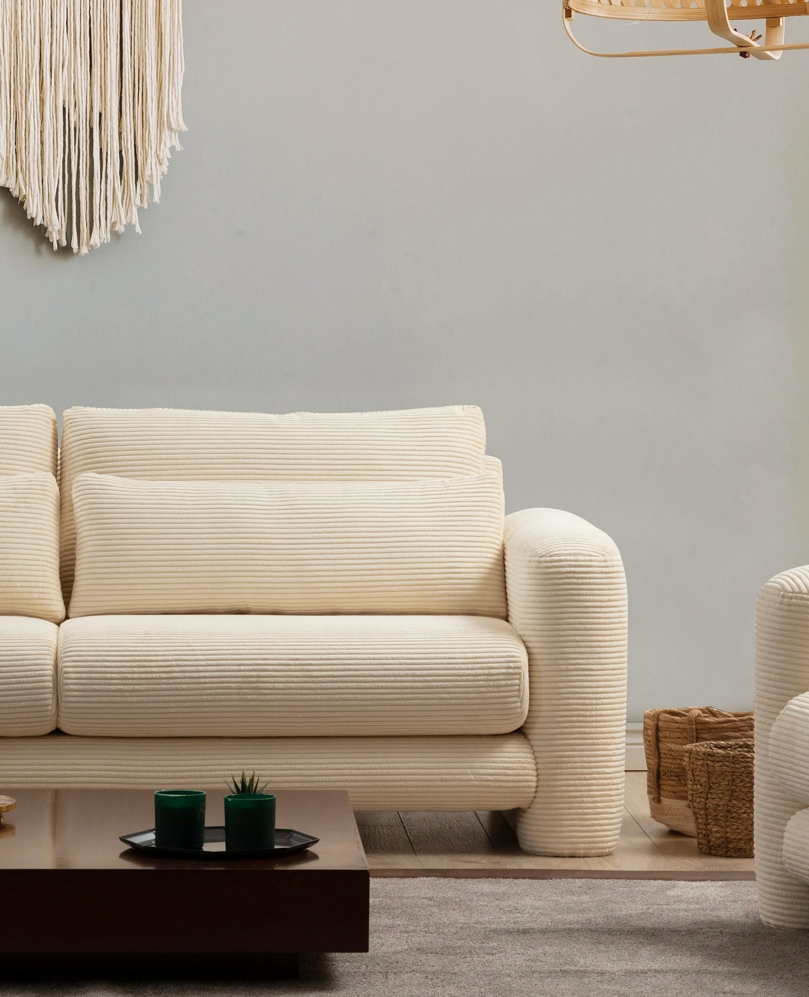 Divan dy ulëse, Atelier del Sofa, Lily, bezhë