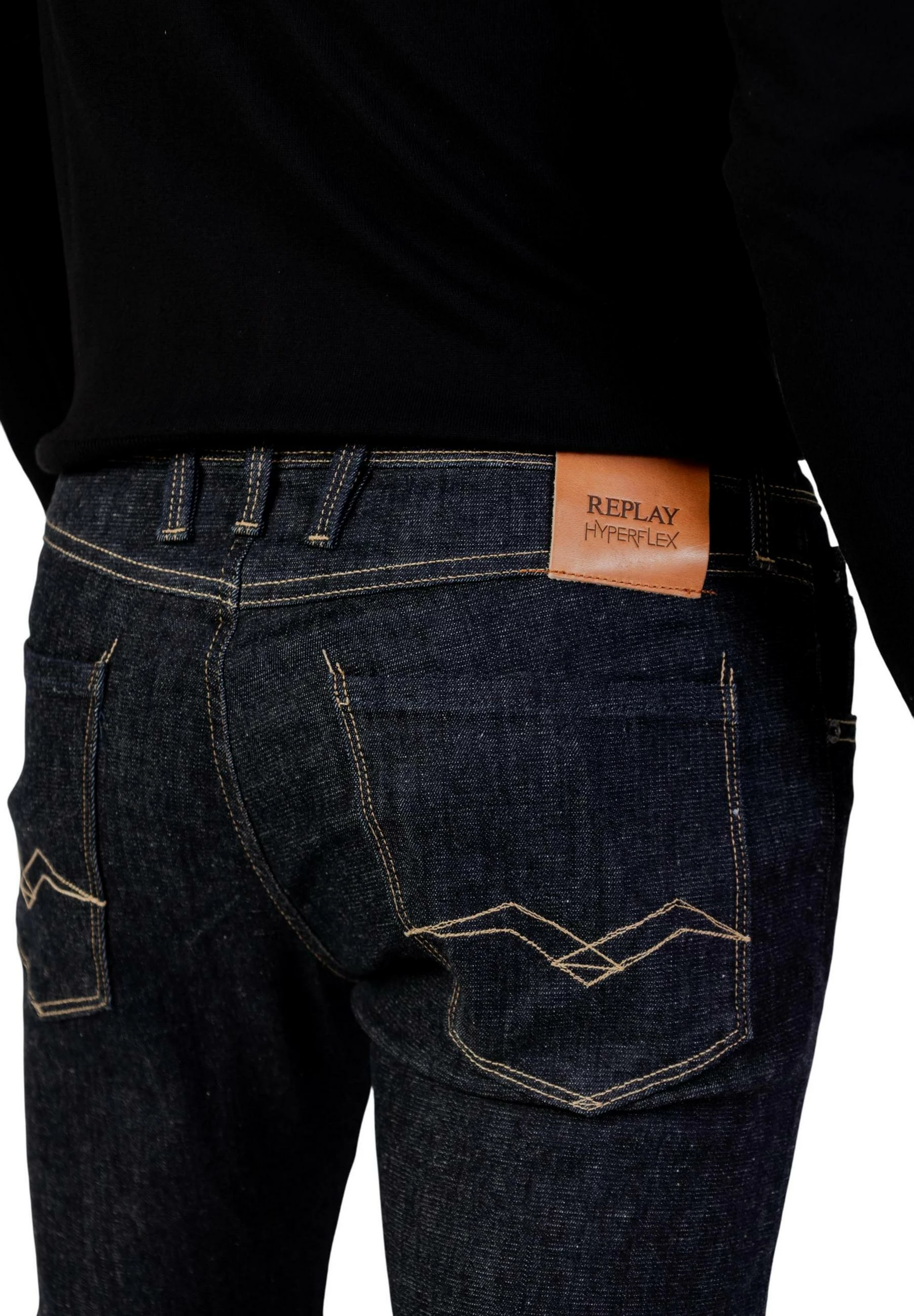 Xhinse për meshkuj Replay ANBASS M914Y .000.661 FI3, blu e errët denim [Madhësia: W32 L32]