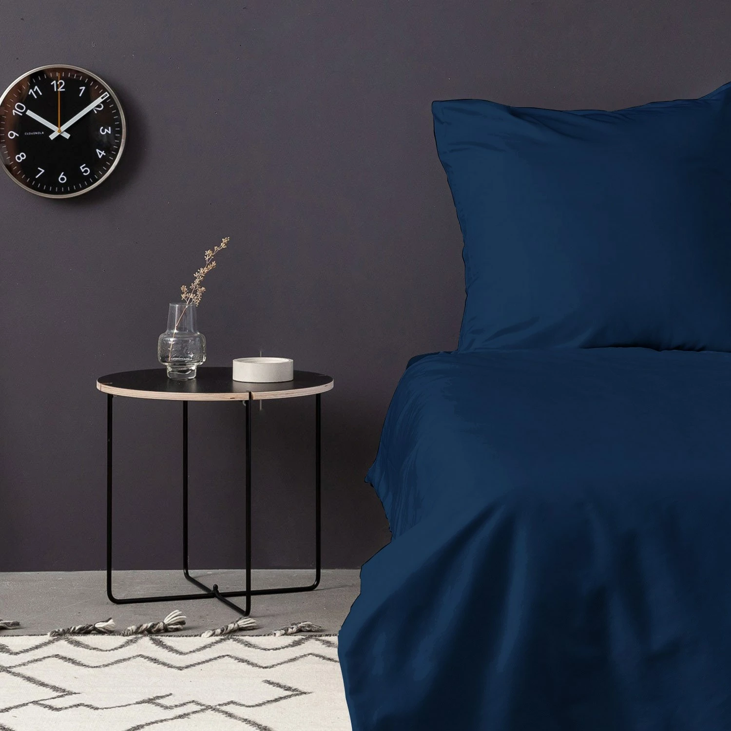 Set mbulesë jorgani XXL, saten, ngjyrë blu petrol, L'Essentiel Linge de Maison