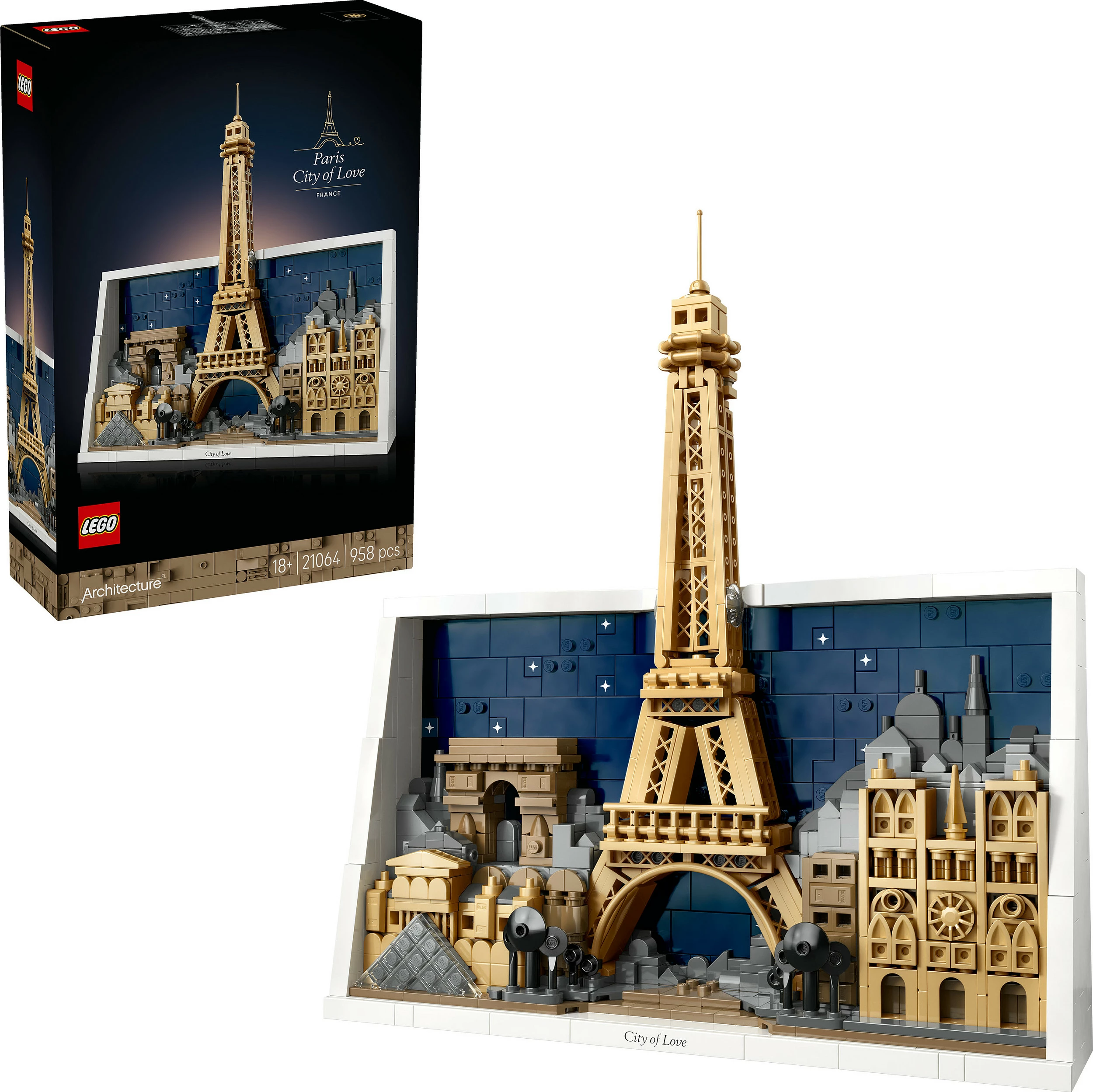 Set ndërtimi LEGO Architecture Paris City of Love 21064, 958 copa, multikolor