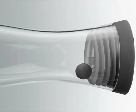 Karafë uji WMF Basic 1.5L, xham, e zezë/transparente