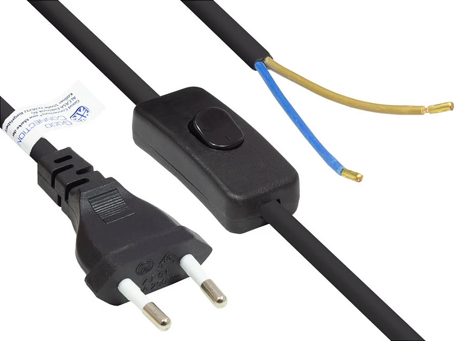 Kablë rryme GoodConnections Alcasa P0386-S015, 1.5 m, prizë Type C, 250 V 2.5 A, e zezë