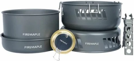 Set gatimi Fire Maple me djegës alkooli, gri e errët