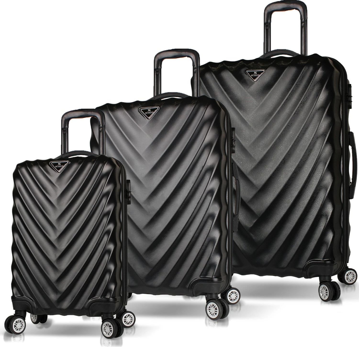 Set valixhesh (3 copë), Zoozie Bags, 6623, ngjyrë e zezë
