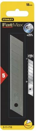 Rezila thike universale Stanley FatMax 0-11-718, 18 mm, 5 copë