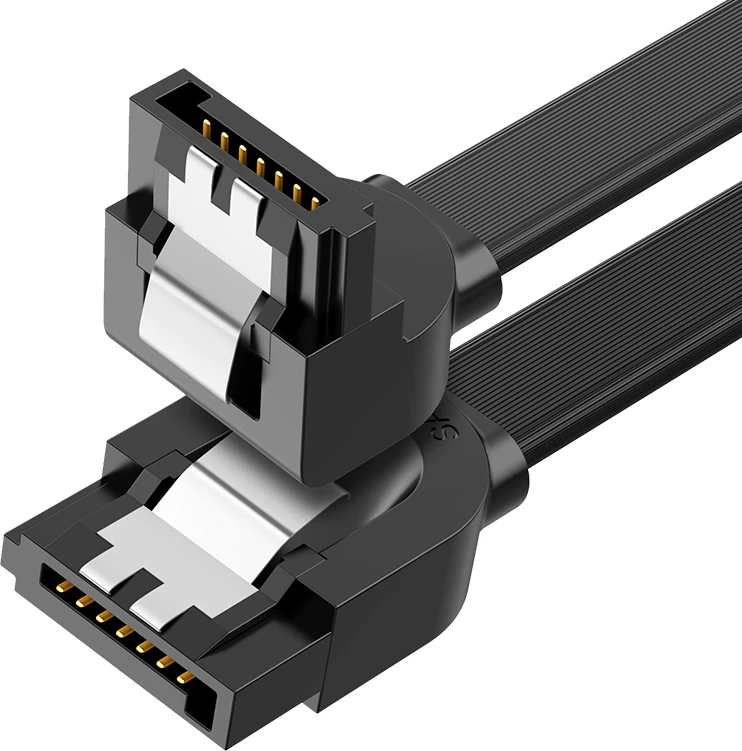 Kabllo SATA 3.0 me kënd Ugreen US217, 0.5m, e zezë