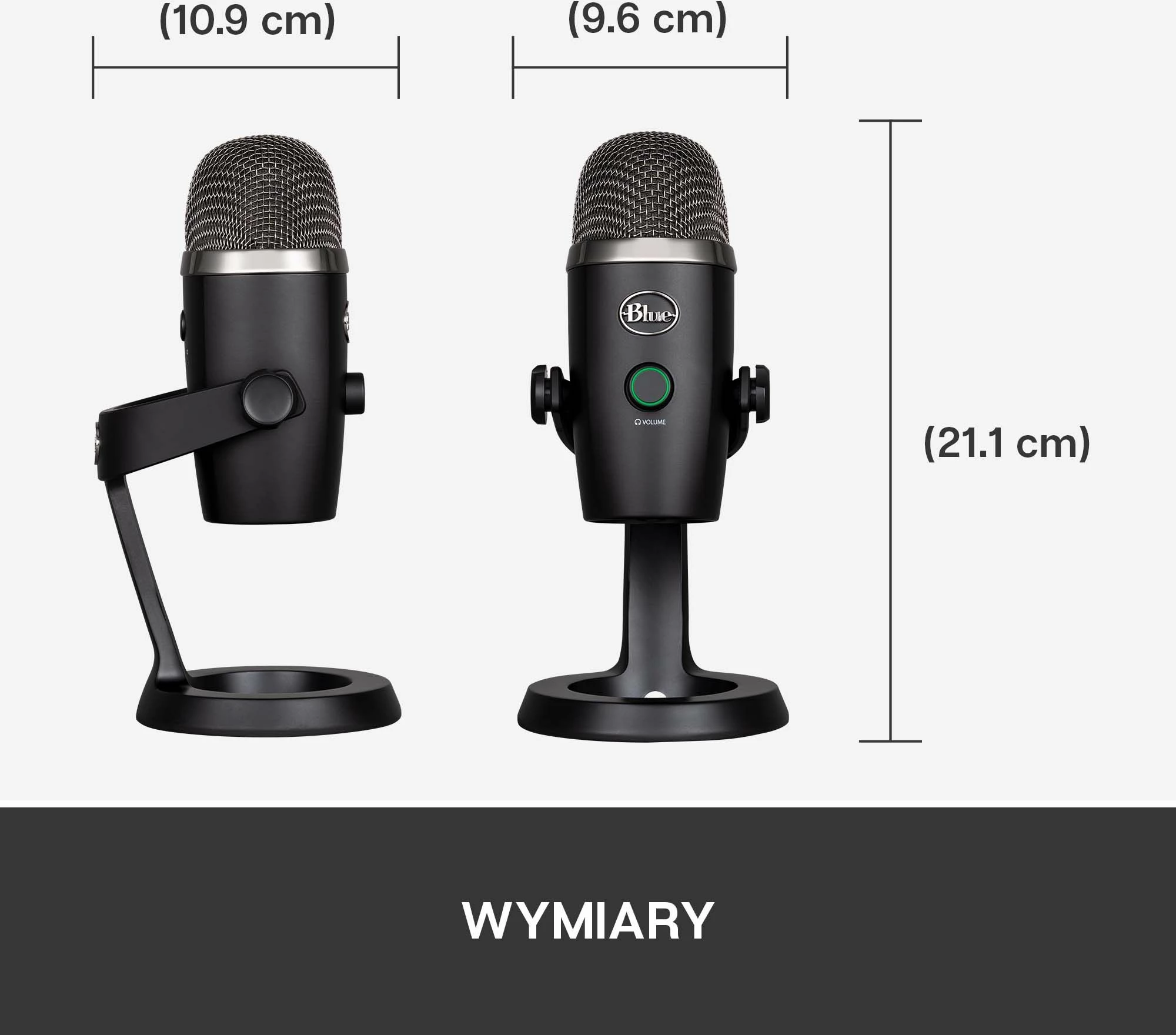 Mikrofon USB Blue Yeti Nano 988-000401, 24-bit/48 kHz, omnidirectional, i zi
