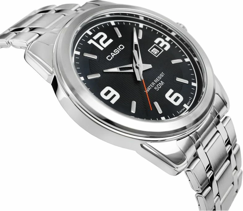 Orë dore për meshkuj Casio MTP-1314PD-1AVEF, e zezë, me kuti
