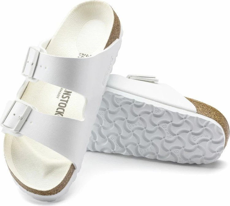 Flip-flops Birkenstock për femra dhe meshkuj, të bardha