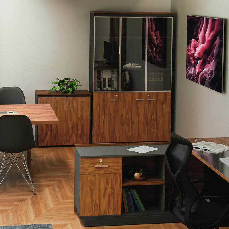 Raft librash Oscar me dyer qelqi ngjyrë arre-antracit 120x40x200cm