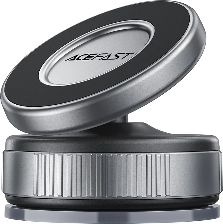Mbajtës magnetik për celular Acefast E27, kupë thithëse për dashboard/xham, rrotullim 360°, i zi