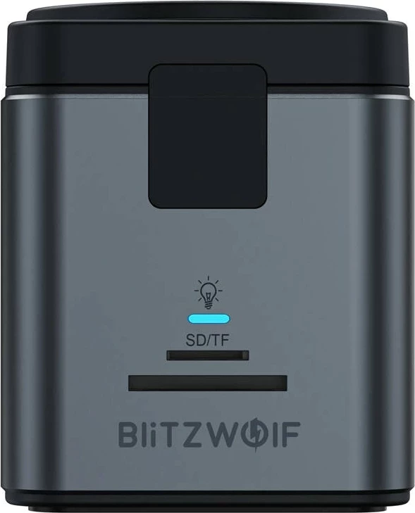 Stacion dokimi USB-C BlitzWolf 9-n-1 me Qi 15W, HDMI 4K, RJ45, PD 100W, gri