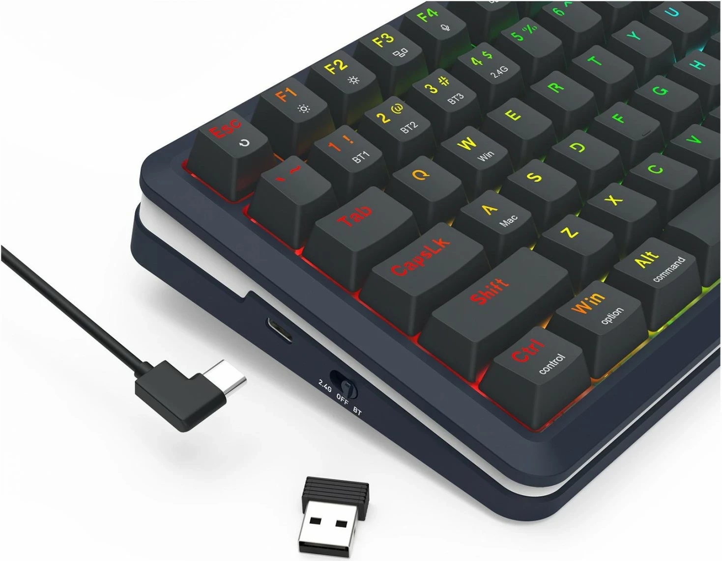 Tastierë Redragon Flekact K708-RGB-PRO, RGB, mekanike, e zezë