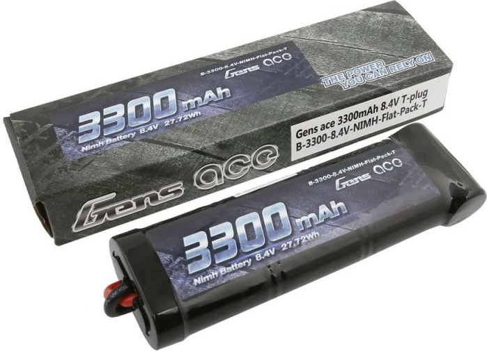 Bateri Gens ace 3300mAh 8.4V NiMH, T-Dean Plug, për makina RC