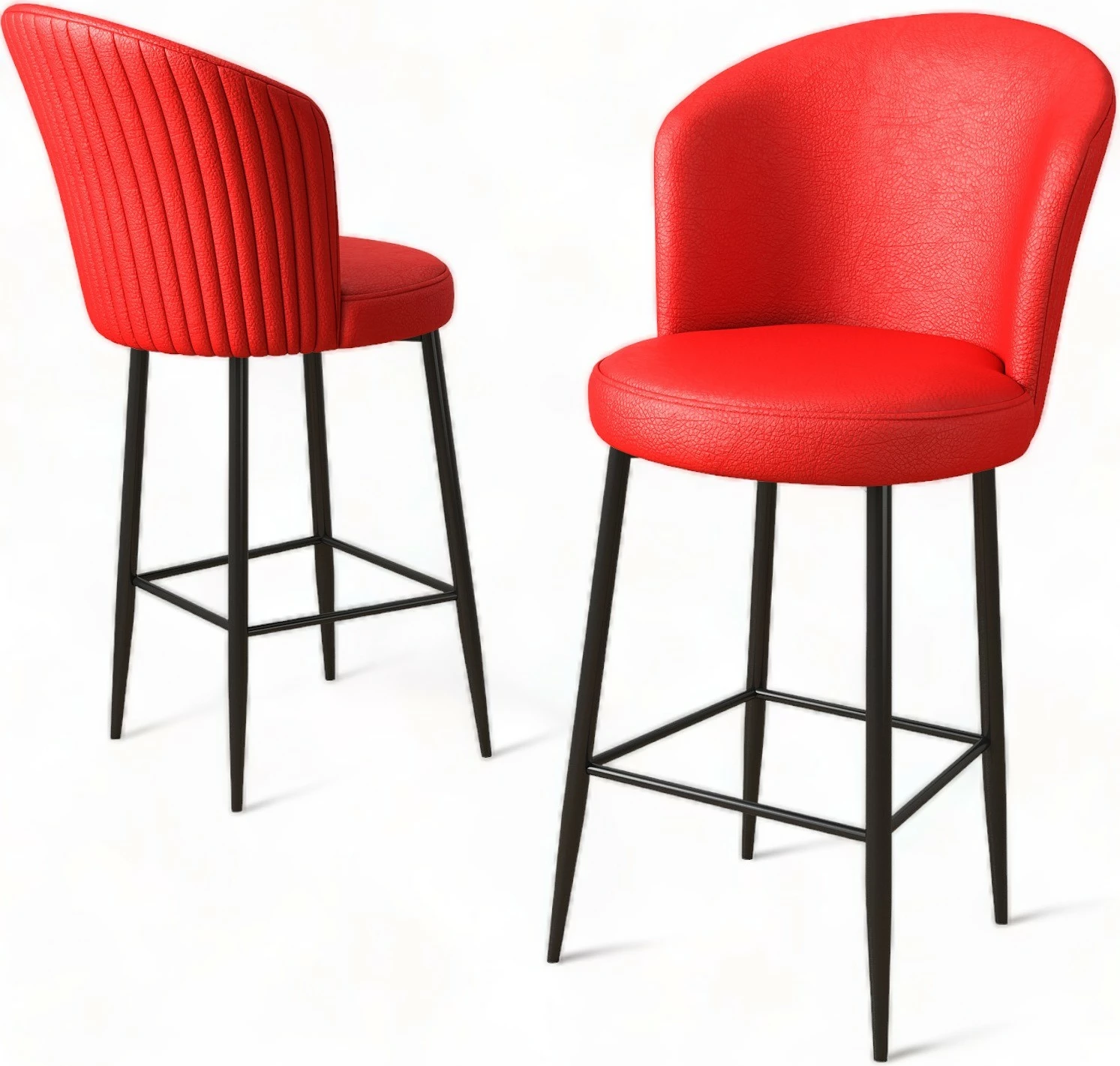 Set karrigesh për bar, Hanah Home, Uras, e kuqe, e zezë (2 copë)