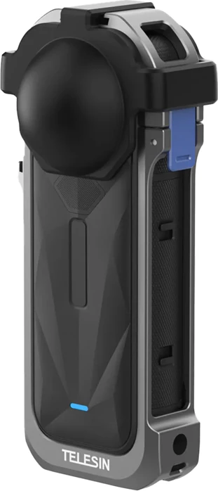 Kasë mbrojtëse alumini Telesin S6-FMS-19-TIS për Insta360 X5, gri/zezë, set me kapak lente