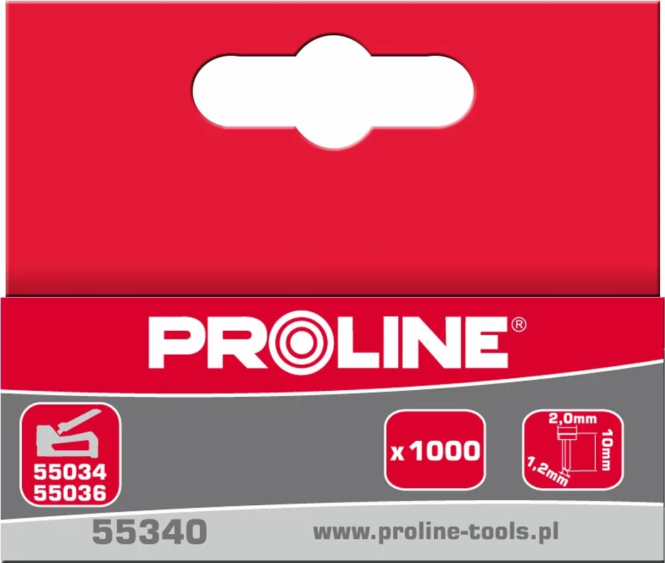 Sponka Proline 55342 tip E/J 12 mm 2.0 x 1.2 mm, 1000 copë