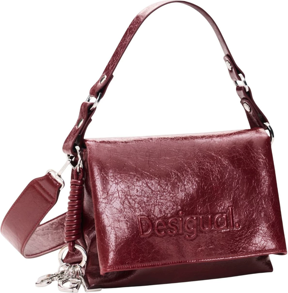 Çantë crossbody Desigual Half Logo Venecia 4 26WAXP80 për femra, bordo
