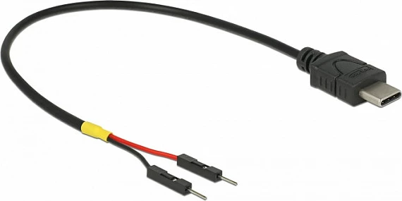 Kabllo rryme DeLOCK 85419, PoweredUSB në bllok terminal 2-pin, 0.2 m, 5 V, e zezë