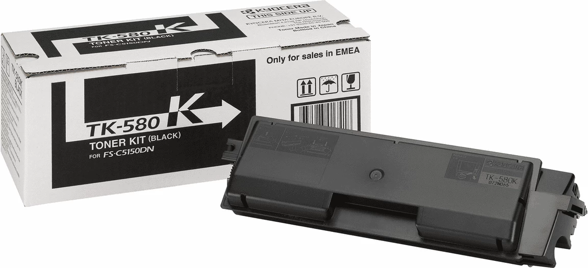 Toner, Kyocera, TK-580K / 1T02KT0NL0, rendiment 3500 faqe, madhësi standarde, e zezë