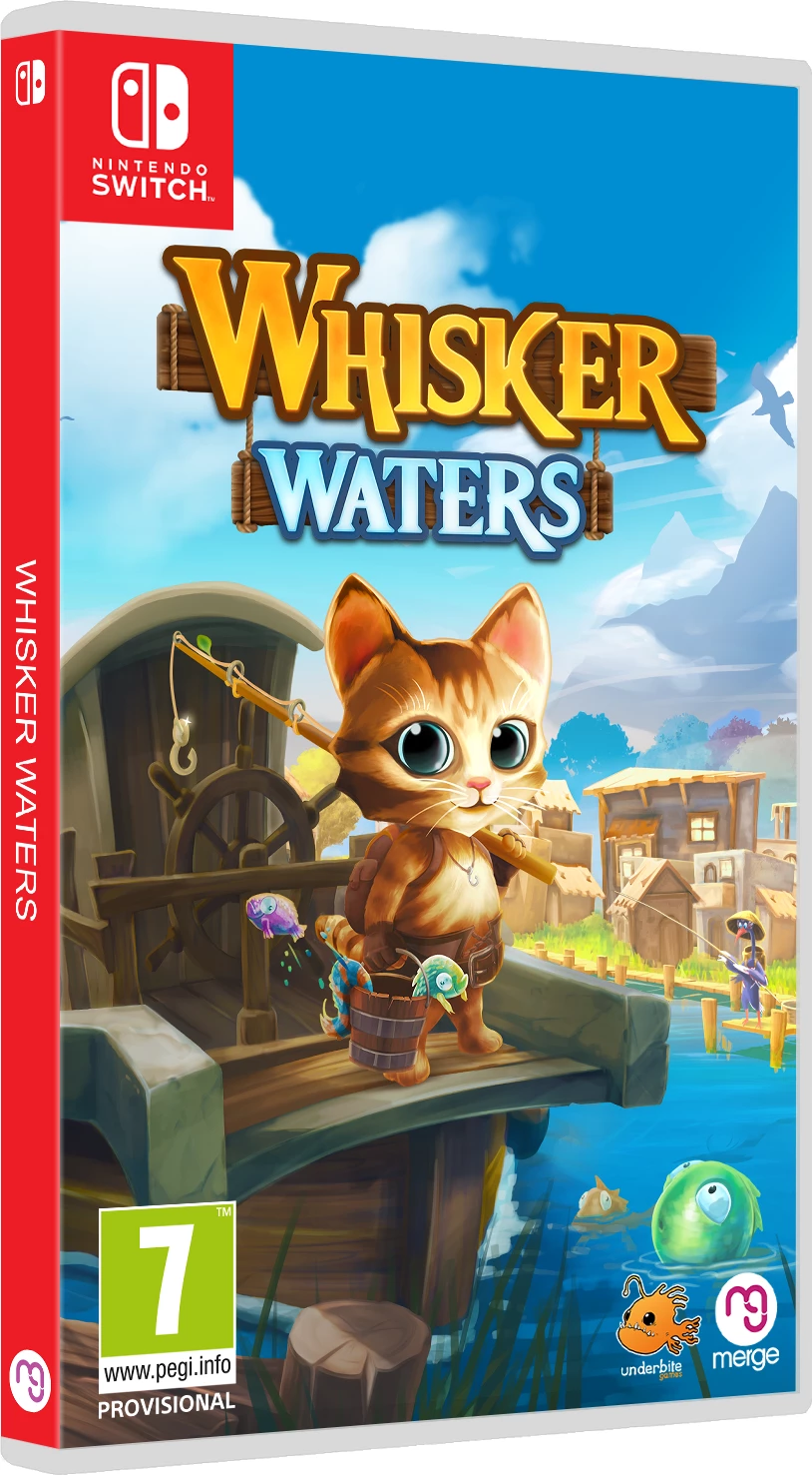 Lojë Nintendo Switch Merge Games Whisker Waters, RPG aventurë me peshkim, PEGI 7