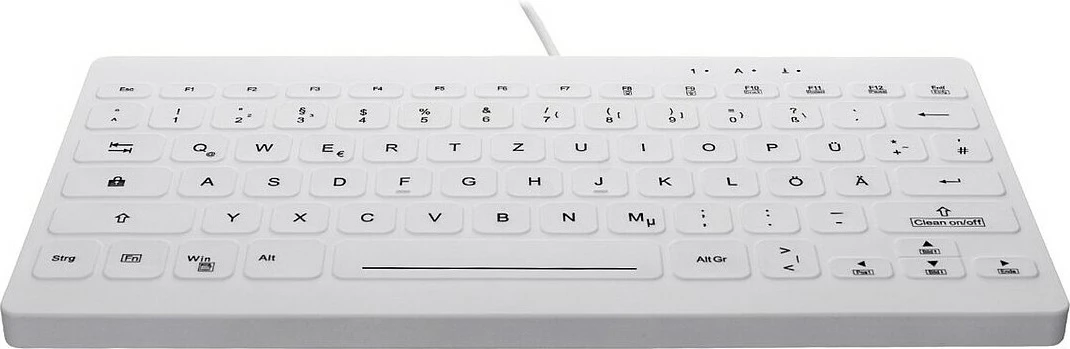 Tastierë Cherry AKTIVE KEY Hygiene Mini Ultraflat, stil notebook, e bardhë
