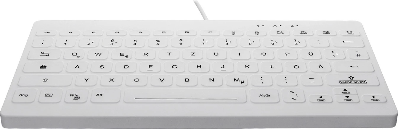Tastierë Cherry AKTIVE KEY Hygiene Mini Ultraflat, stil notebook, e bardhë